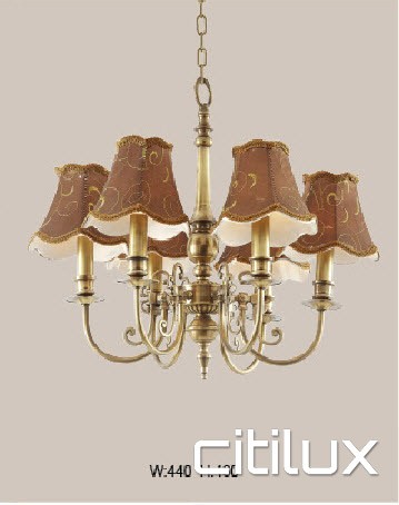 Oxley Park Classic European Style Brass Pendant Light Elegant Range Citilux