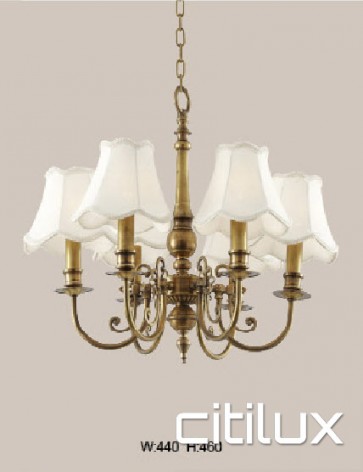 Palm Beach Classic European Style Brass Pendant Light Elegant Range Citilux