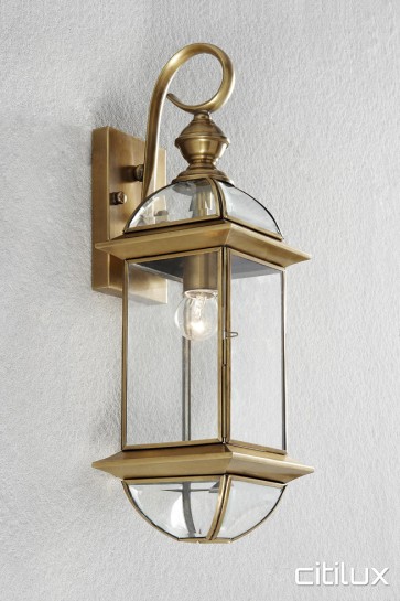 Pleasure Point Classic Outdoor Brass Wall Light Elegant Range Citilux