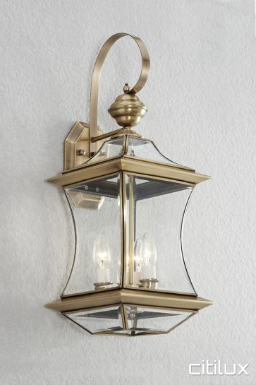 Point Piper Classic Outdoor Brass Wall Light Elegant Range Citilux