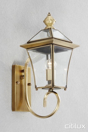 Potts Hill Traditional Outdoor Brass Wall Light Elegant Range Citilux