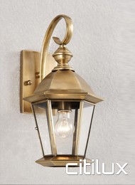 Prestons Classic Outdoor Brass Wall Light Elegant Range Citilux