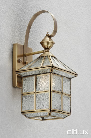 Punchbowl Classic Outdoor Brass Wall Light Elegant Range Citilux