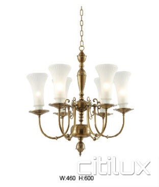 Riverwood Classic European Style Brass Pendant Light Elegant Range Citilux