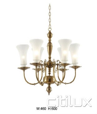 Riverwood Classic European Style Brass Pendant Light Elegant Range Citilux