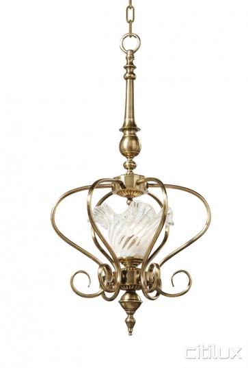 Ropes Crossing Classic European Style Brass Pendant Light Elegant Range Citilux