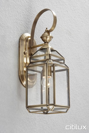 Roseville Traditional Outdoor Brass Wall Light Elegant Range Citilux