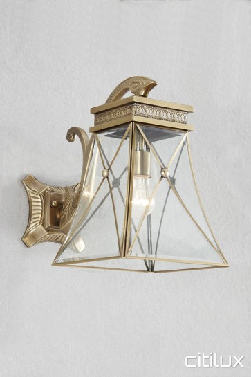 Rouse Hill Classic Outdoor Brass Wall Light Elegant Range Citilux