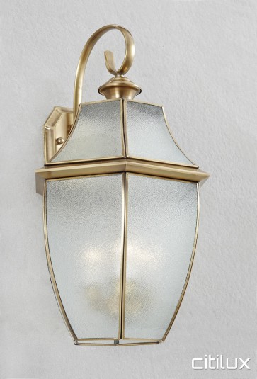 Rushcutters Bay Classic Outdoor Brass Wall Light Elegant Range Citilux