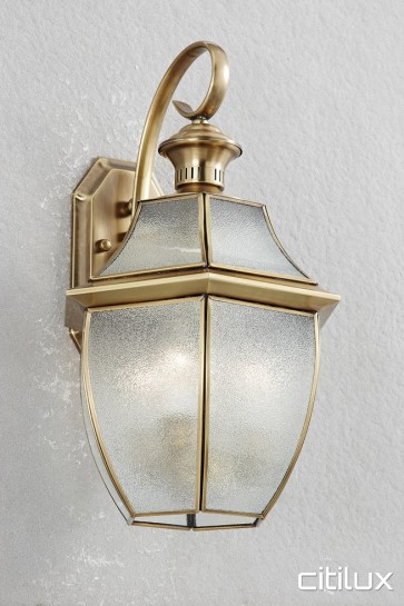 Russell Lea Traditional Outdoor Brass Wall Light Elegant Range Citilux