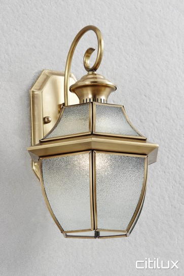 Ryde Traditional Outdoor Brass Wall Light Elegant Range Citilux