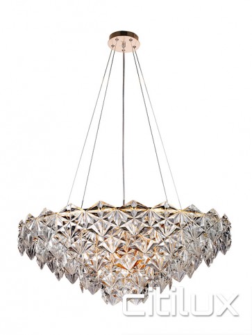 Saba 9 Lights Chandelier Rose Gold Citilux