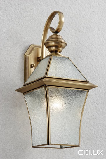 Sandy Point Traditional Outdoor Brass Wall Light Elegant Range Citilux