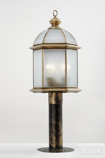Seaforth Traditional Outdoor Brass Made Post Light Elegant Range Citilux