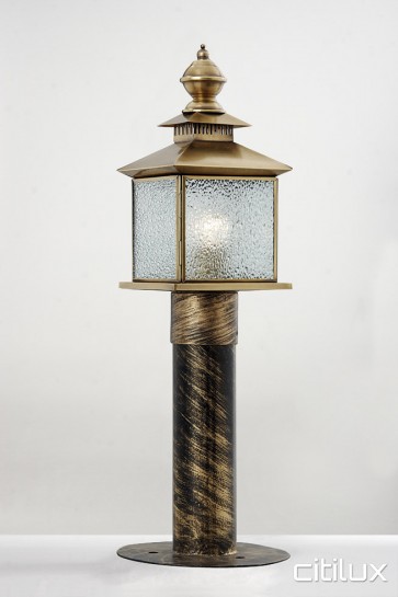 Shalvey Classic Outdoor Brass Made Post Light Elegant Range Citilux