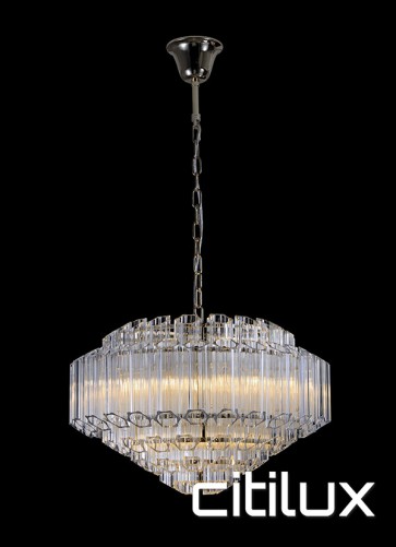 Skyline 7 Lights Chandelier Gold Citilux