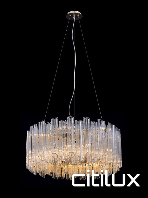 Gold mini shop chandelier