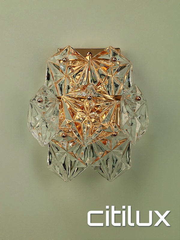 Ginny 2 Lights Wall Light Rose Gold Citilux
