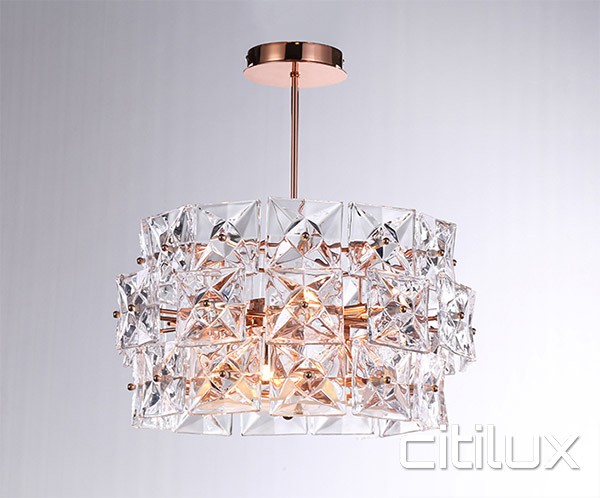 Rose gold sales crystal lamp