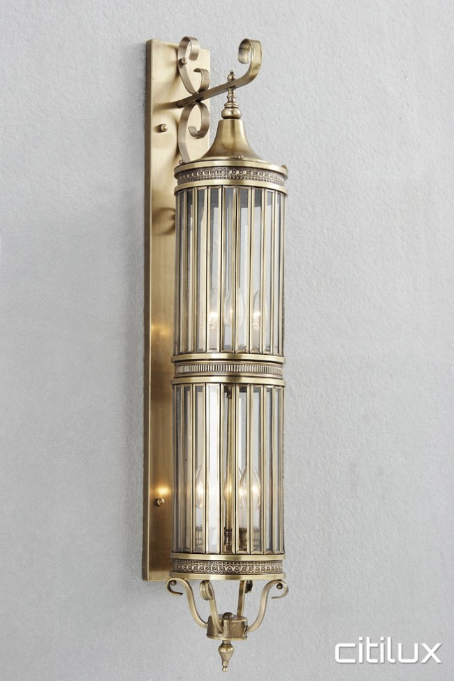 Outdoor brass online wall sconce