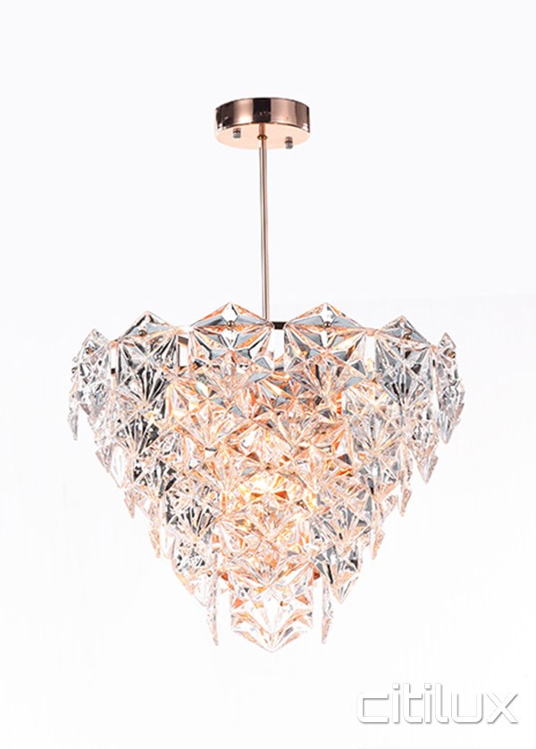Rose gold light fixture store