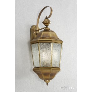 Austinmer Traditional Outdoor Brass Wall Light Elegant Range Citilux