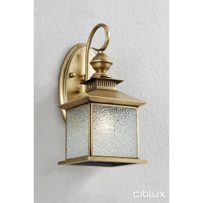 Bankstown Aerodrome Traditional Outdoor Brass Wall Light Elegant Range Citilux