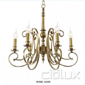 Bardia Classic European Style Brass Pendant Light Elegant Range Citilux