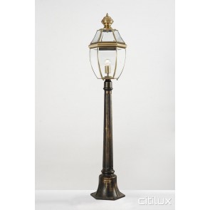 Berowra Heights Classic Outdoor Brass Made Post Light Elegant Range Citilux