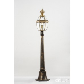Berrilee Classic Outdoor Brass Made Post Light Elegant Range Citilux