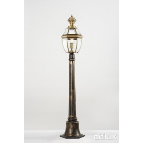 Berrilee Classic Outdoor Brass Made Post Light Elegant Range Citilux