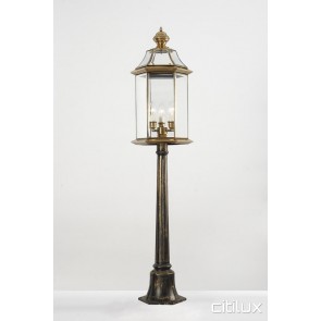 Beverley Park Traditional Outdoor Brass Made Post Light Elegant Range Citilux