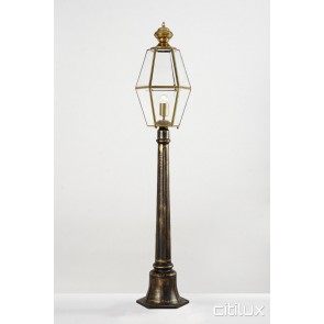 Bexley Traditional Outdoor Brass Made Post Light Elegant Range Citilux