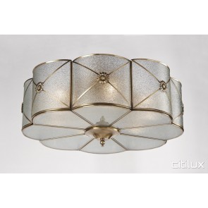 Cabarita Classic Brass Made Flush Mount Ceiling Light Elegant Range Citilux