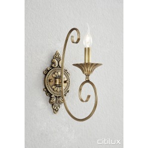 Centennial Park Classic European Style Brass Wall Light Elegant Range Citilux