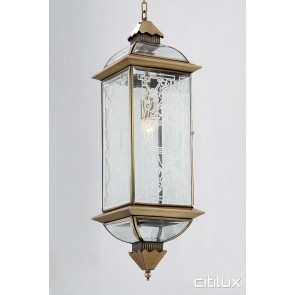 Clarendon Traditional Outdoor Brass Pendant Light Elegant Range Citilux