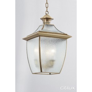 Claymore Traditional Outdoor Brass Pendant Light Elegant Range Citilux