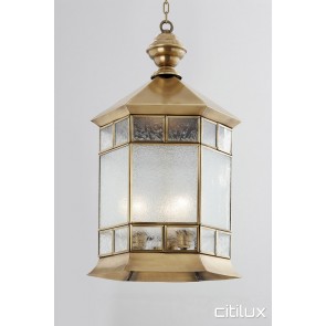 Clemton Park Classic Outdoor Brass Pendant Light Elegant Range Citilux