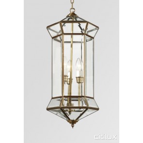 Clovelly Traditional Outdoor Brass Pendant Light Elegant Range Citilux