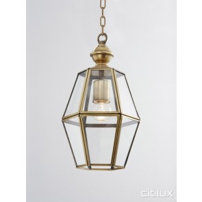 Colyton Traditional Outdoor Brass Pendant Light Elegant Range Citilux