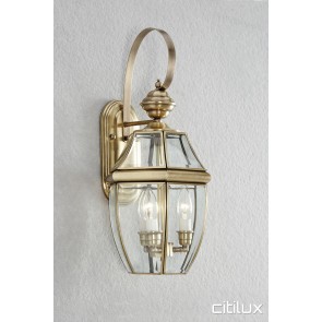 Dangar Island Classic Outdoor Brass Wall Light Elegant Range Citilux