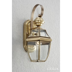 Darlinghurst Traditional Outdoor Brass Wall Light Elegant Range Citilux