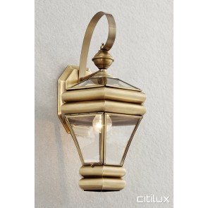 Davidson Traditional Outdoor Brass Wall Light Elegant Range Citilux