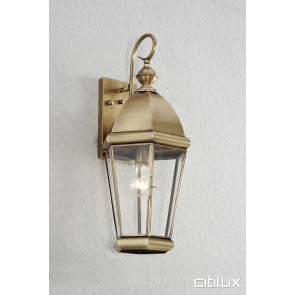 Dean Park Traditional Outdoor Brass Wall Light Elegant Range Citilux