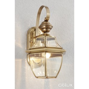 Denistone East Traditional Outdoor Brass Wall Light Elegant Range Citilux