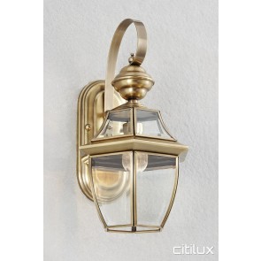 Denistone West Classic Outdoor Brass Wall Light Elegant Range Citilux