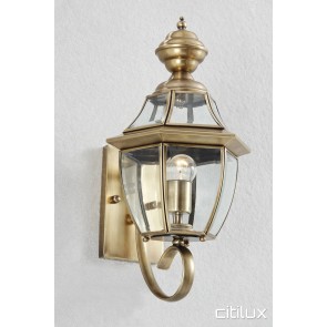 Dharruk Traditional Outdoor Brass Wall Light Elegant Range Citilux