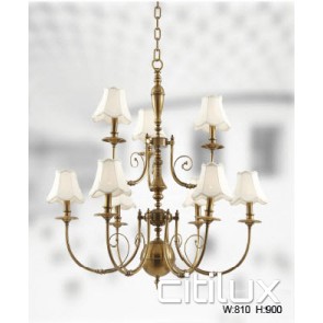 Dundas Classic European Style Brass Pendant Light Elegant Range Citilux