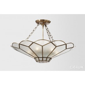 Dundas Valley Classic Brass Made Semi Flush Mount Ceiling Light Elegant Range Citilux