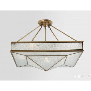 Eagle Vale Classic Brass Made Semi Flush Mount Ceiling Light Elegant Range Citilux